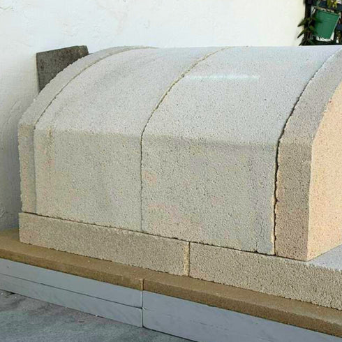 Elemente prefabricate din beton refractar pentru pereții laterali ai cuptorului pe lemne Compact Mons Mellis